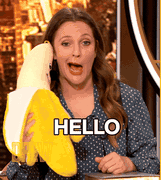Pick up hello reaction GIF sample